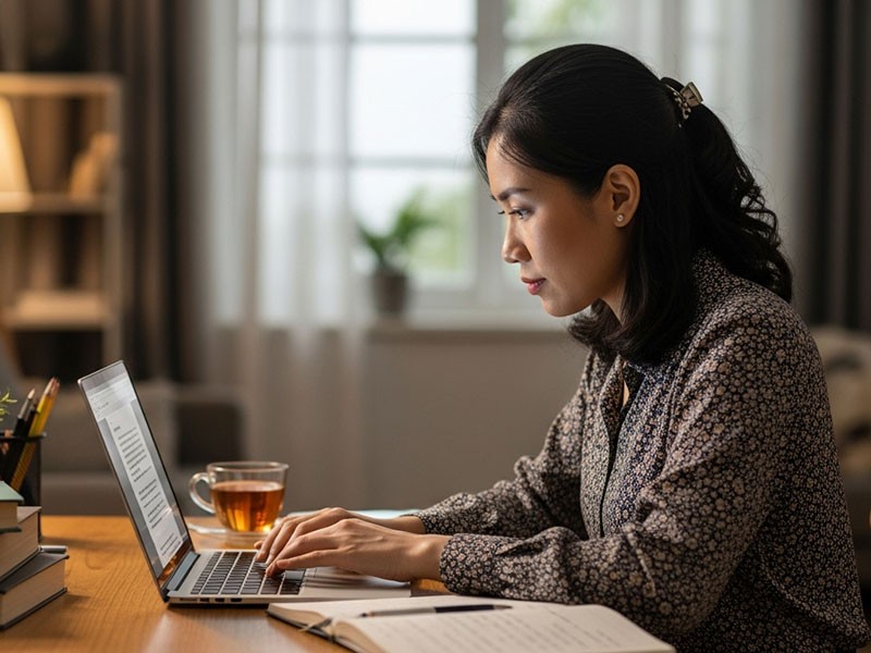 Học viên nộp bài tiểu luận quản lý giáo dục mầm non hình thức online