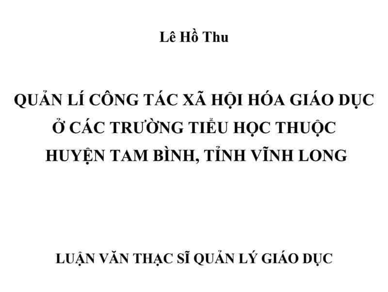 Luan Van Thac Si Quan Ly Giao Duc Le Ho Thu