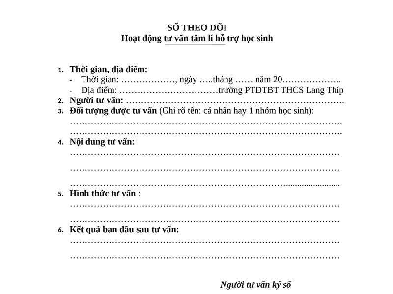 So Theo Doi Tu Van Tam Ly Hoc Duong