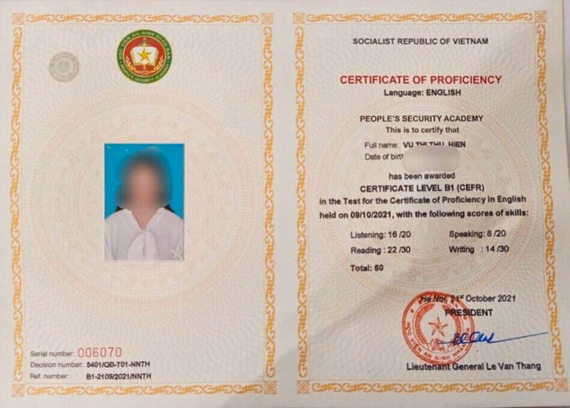 Chung Chi B2 Hoc Vien An Ninh Nhan Dan
