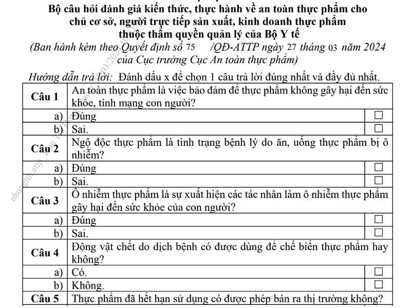 De Thi Ve Sinh An Toan Thuc Pham (1)