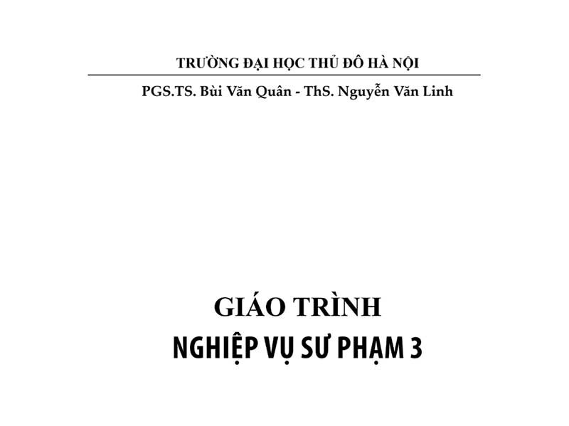 Giao Trinh Nghiep Vu Su Pham 3